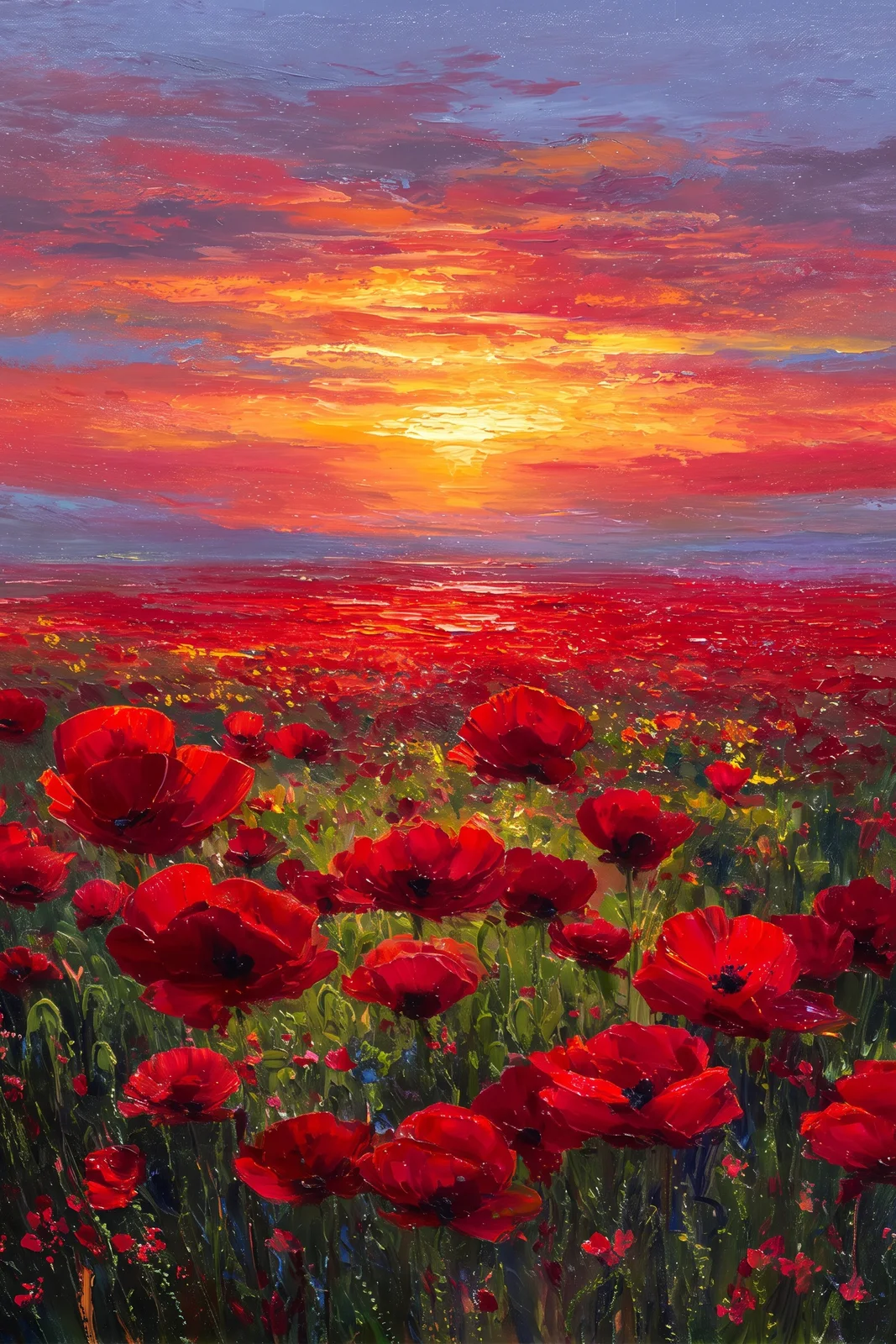 Картина «Макове поле на заході сонця» — фото 4